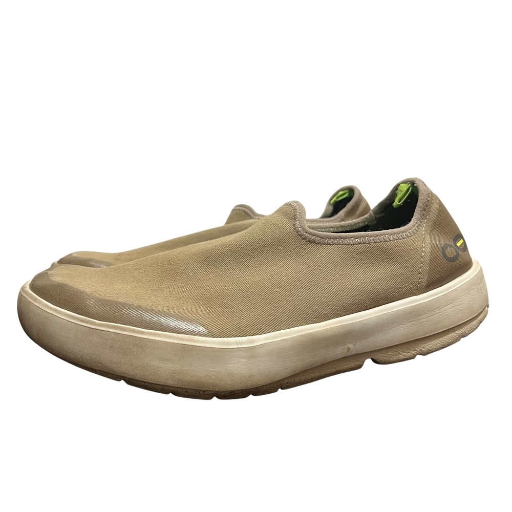 Oofos Oomg Eezee Low Top Women's Size 11 Khaki‎ Taupe Slip On Recovery Shoes